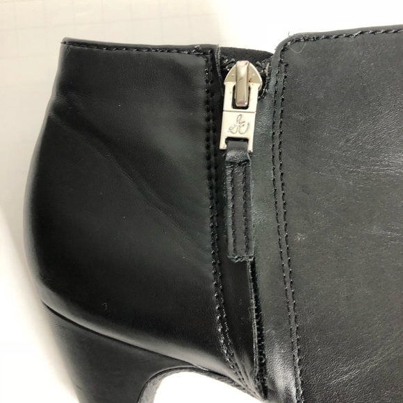 SOLDSam Edelman Black Leather Cone Heel Ankle Boot - Picture 4 of 9